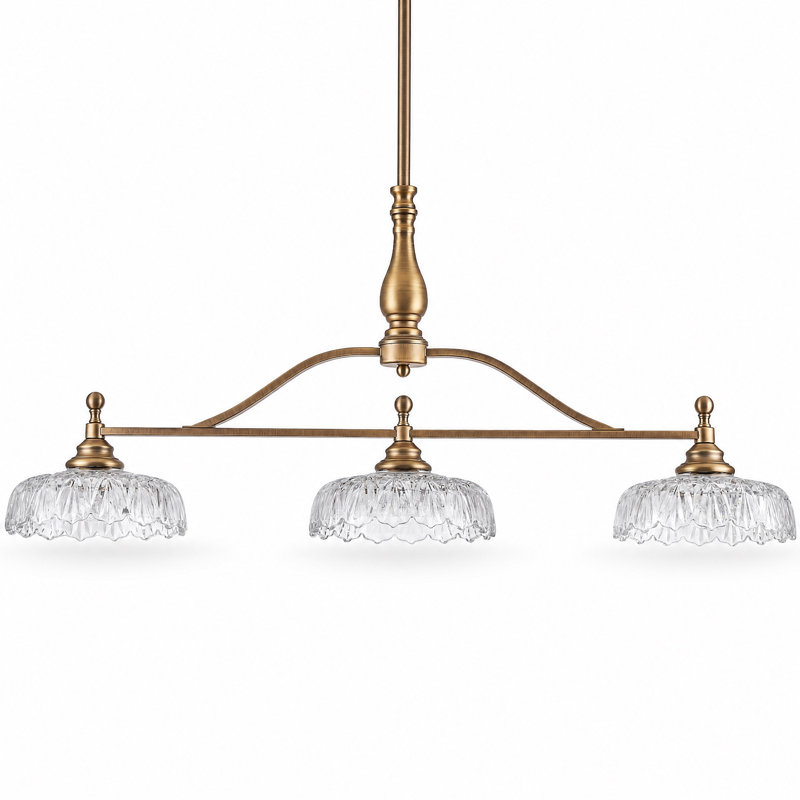  Luminaire suspendu vintage 3 lumières de style designer, 3, Brushed Brass