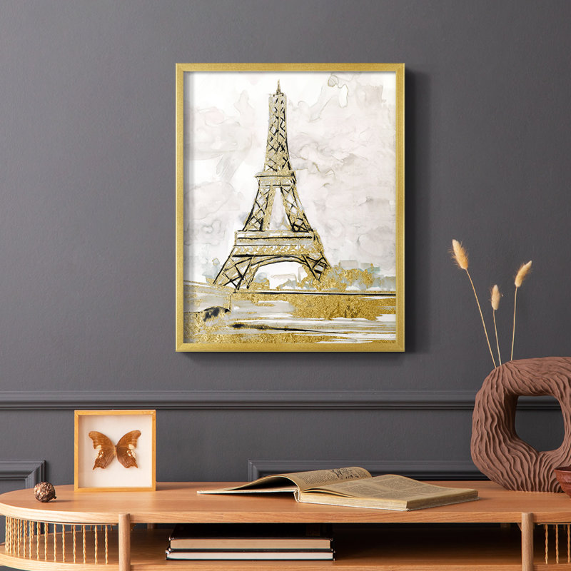 «Eiffel Tower Glitz», reproduction encadrée - bois massif, H 28 po x l 22 po