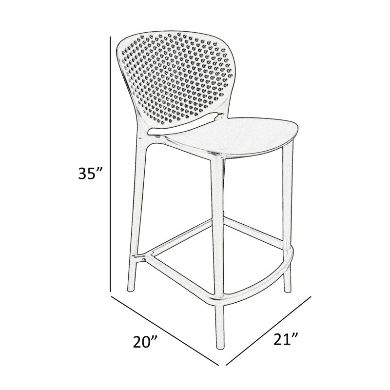 Anferny Counter Stool, Teal Green, Counter Stool (24" Seat Height)