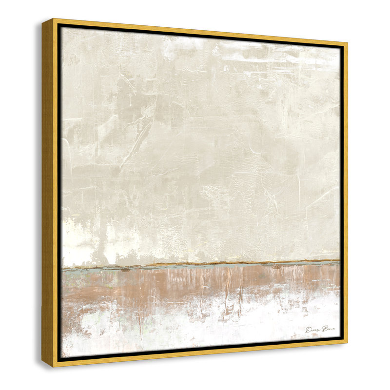 Delevan Better Days 2 - Floater Frame Print on Canvas, 25.5" H x 25.5" W, Gold