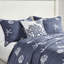 Literie en coton. Bleu marine / très grand Étoile de mer brodée et. . Lavable à la machine. . Coussin décoratif très grand en coton. Et rembourrage. Avec-122457730-122457728