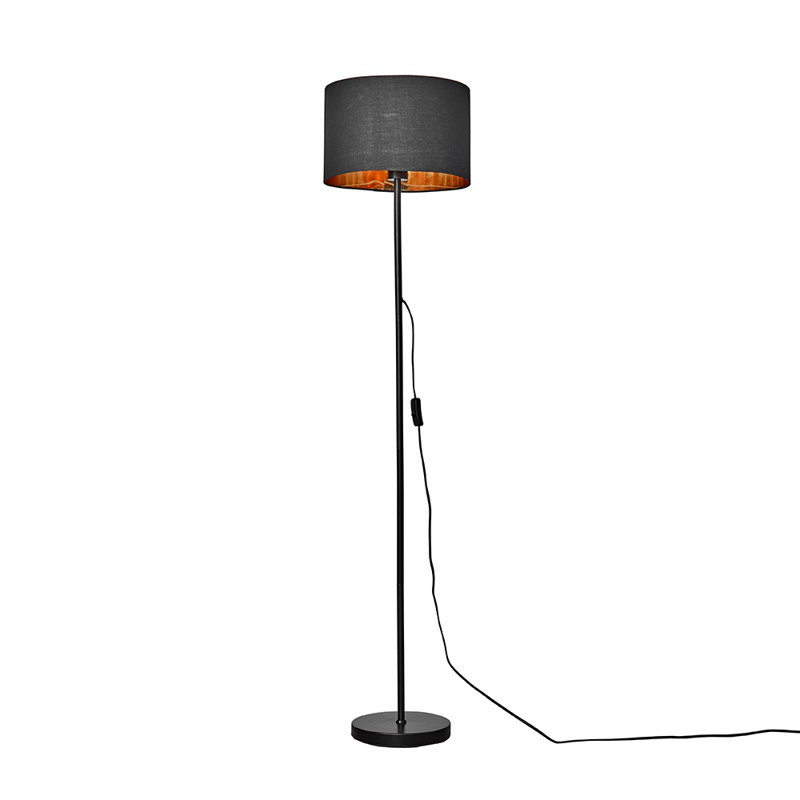 Candice 144cm Traditional Floor Lamp, Black