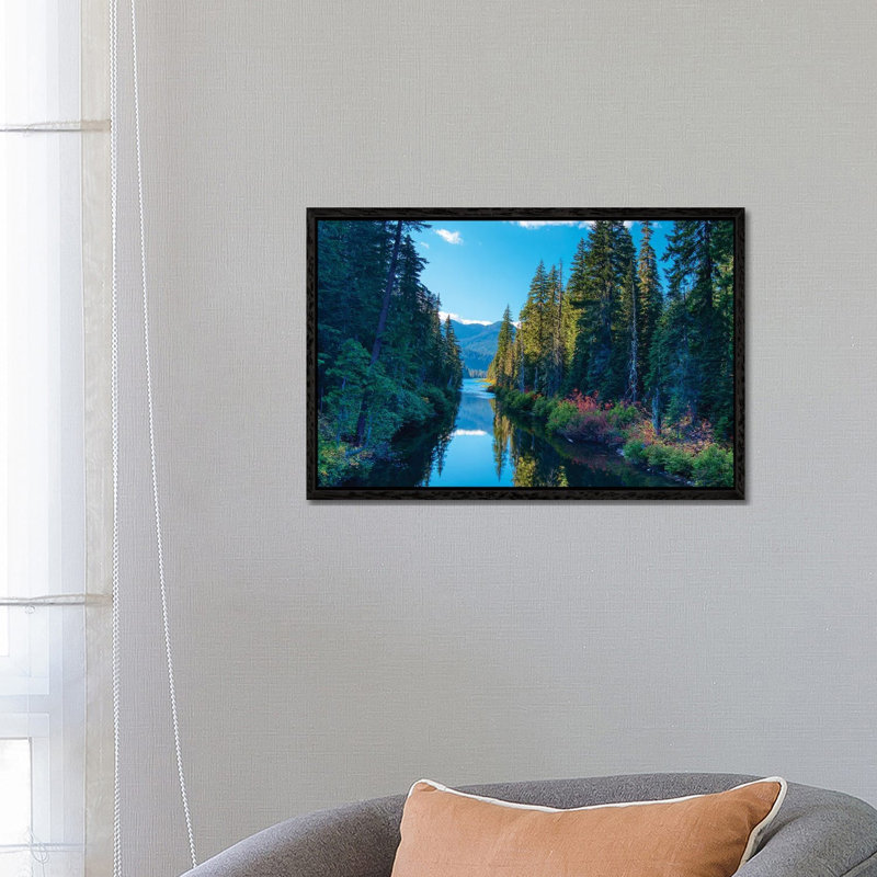 USA, Washington State Cooper Lake in Central Washington Cascade Mountains reflecting in calm waters 1 Piece Wall Art on Canvas