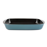 Borosilicate Blue Petrol Rectangular Tray 35x22x5 Cm (2,6l)