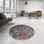 Tapis de zone bleu foncé contemporain-579401247