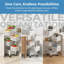 5-Tier Rotating Storage Rack, Metal Multi-Layer Fruit Vegetable Basket, Rolling Kitchen Floor Cart