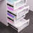 Vanity Desk with Lights RGB Color 11 Square Glass Fronted Drawers with Crystal Handles Type C & USB Charger for Bedroom
