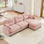 Canapé modulaire Braegger avec tissu chenille et dossier capitonné-117093321
