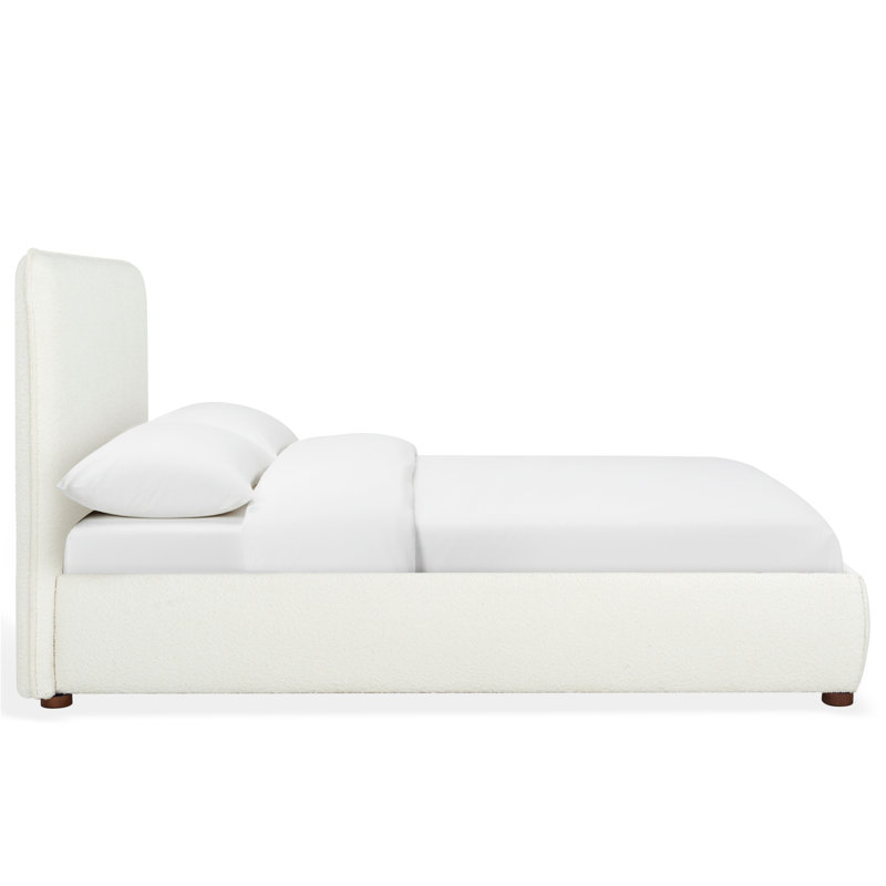 Callahan Upholstered Bed, Full, Ivory Boucle