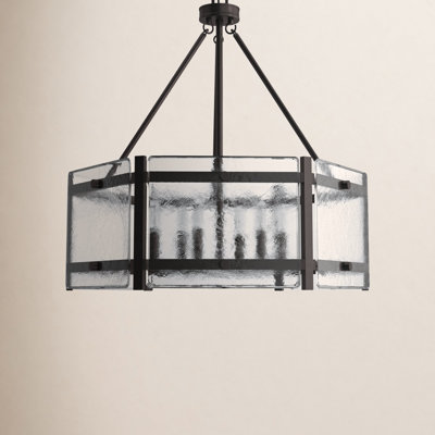 6 - Light Metal Dimmable Lantern Chandelier