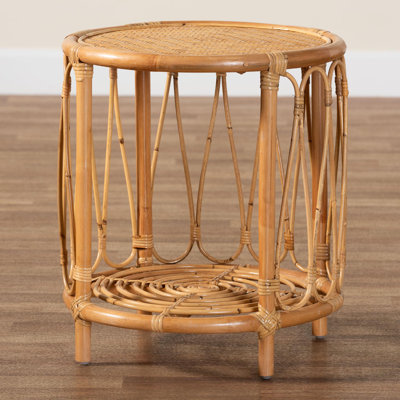 Carboni Bohemian Light Honey Rattan End Table
