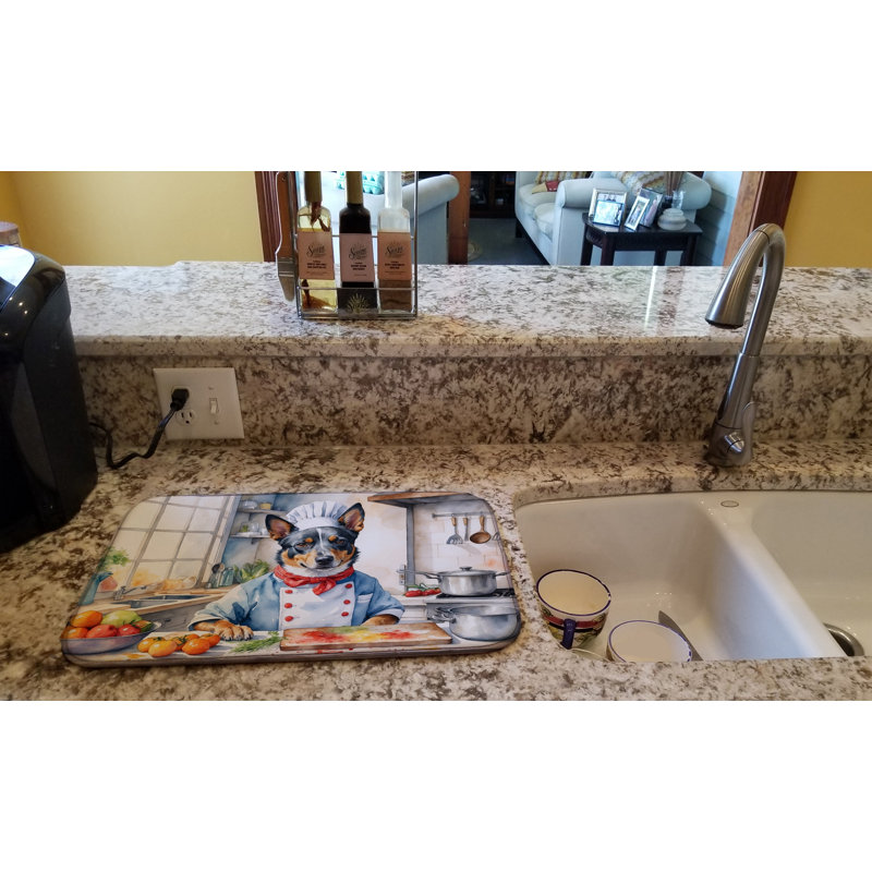 Australian Cattle Dog The Chef Dish Drying Mat