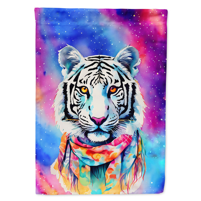 Drapeau de jardin tigre blanc hippie