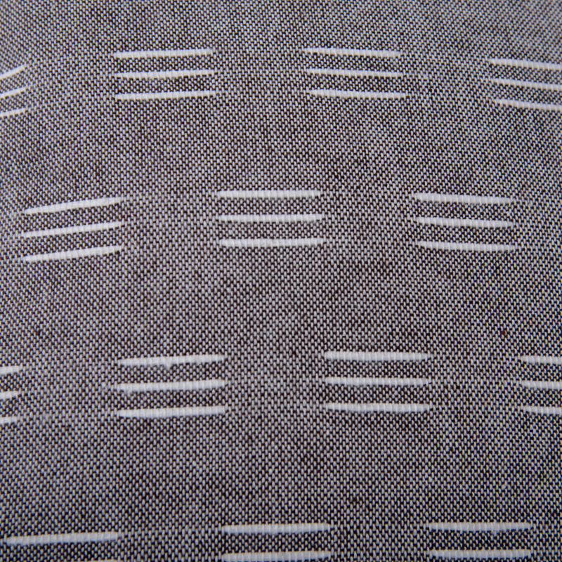 Cotton/Poly Blend Throw Pilow, Polyester, Brown/White