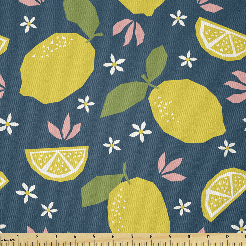 Crosdaile Lemons and Flowers Multi-Purpose Fabric