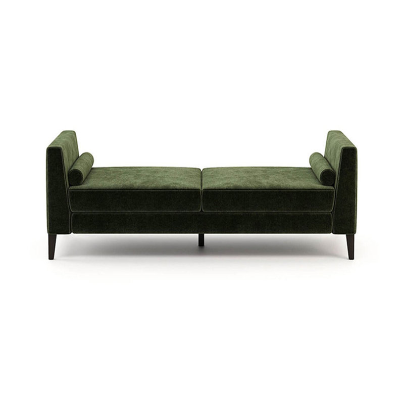 Banc rembourré vert, H 24,41 po x l 46,46 po x P 14,96 po