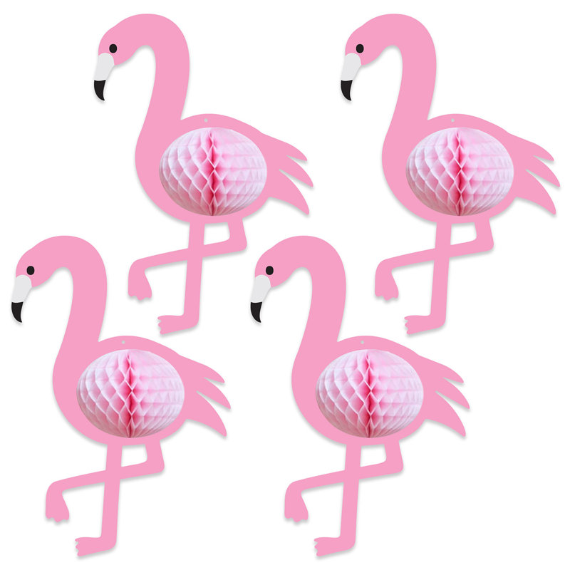Tissus flamants roses - paquet de 12