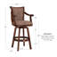 Tabouret de bar pivotant 30 po Areke