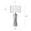 Lampe de table en verre - Morienval - Abat-jour blanc
