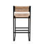 Ensemble de 2 tabourets de bar l 14,96 po x H 34,84 po - Structure en métal robuste - Pour îlot de cuisine / comptoir / salle à manger-12776124