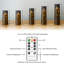 Ensemble de bougies colonne sans flamme à DEL, bougies scintillantes à piles avec minuterie et guirlandes lumineuses intégrées (ensemble de 5)-131254059