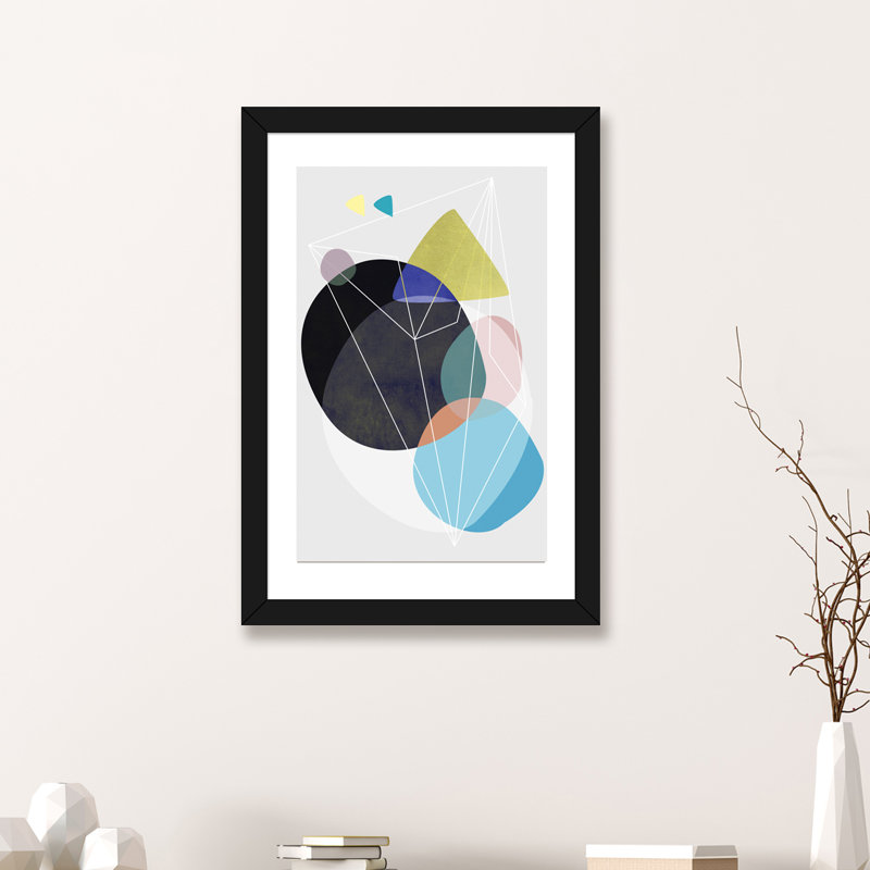 « graphic clxxiii » par mareike böhmer-impression sur image, H 32 po x l 24 po x P 1 po, Papier avec cadre noir