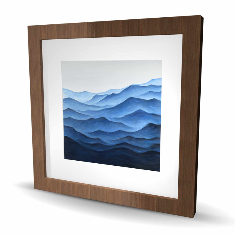 Blue Ocean - Imprimé matelassé encadré côtier marin | Décoration intérieure