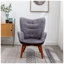 Ensemble de fauteuil d'appoint et repose-pieds en velours soyeux Leiria-129688718