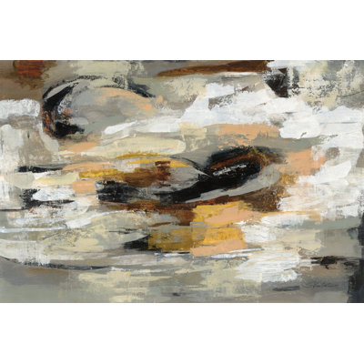 Neutral Abstract 1 Piece Wrapped Canvas Painting
