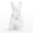 Winston 12" Gloss Ceramic White French Bulldog Sculpture-702797620