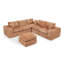 Canapé modulaire en L 107 po avec repose-pieds mobile 107 po Boucle-130576021