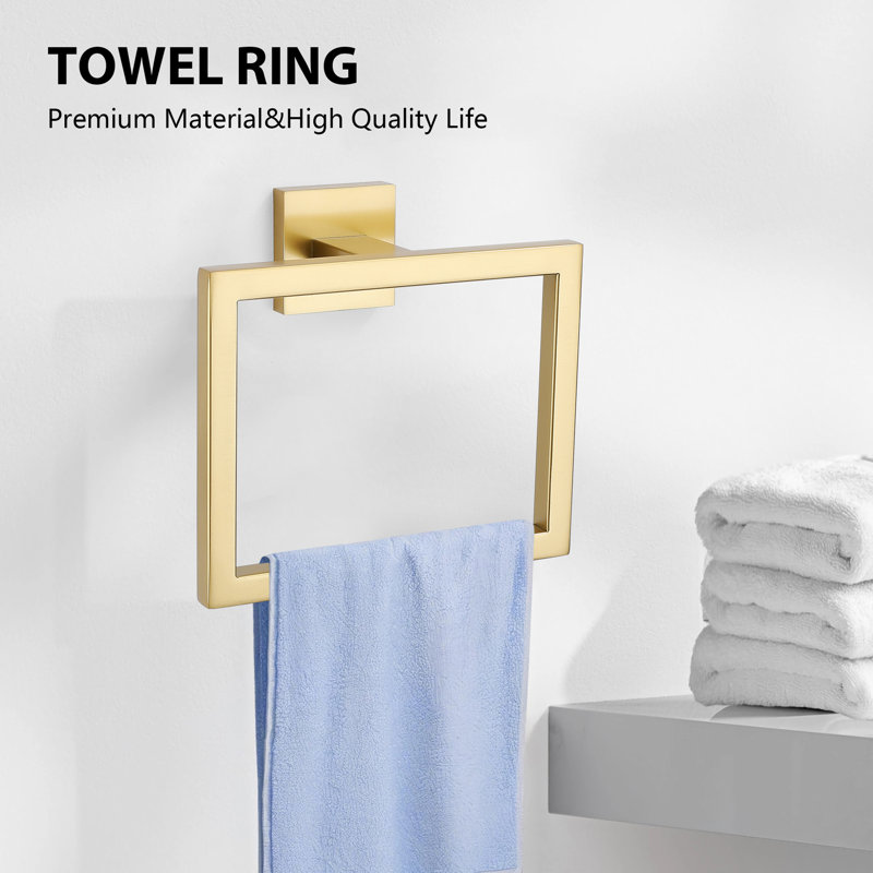 Ensemble de quincaillerie de salle de bain 10 pièces (ensemble de 10), Or brossé