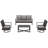 Patio Swivel Dining Chairs Set With Cushions-349376863