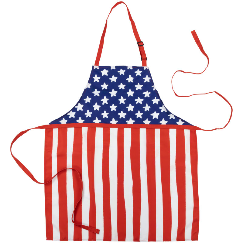 Independence Day Striped Bib Apron