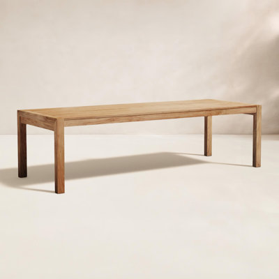 Uvita Rectangular Teak Solid Wood Outdoor Dining Table , 38 " D