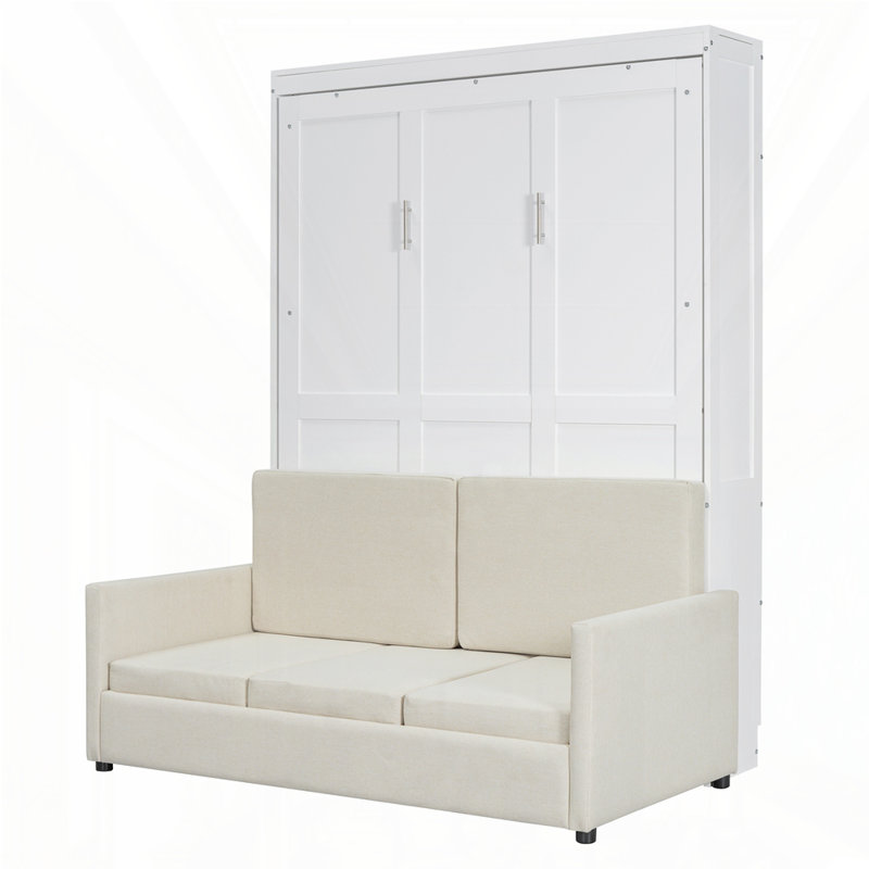 Lit escamotable avec coussin Murphy, Blanc
