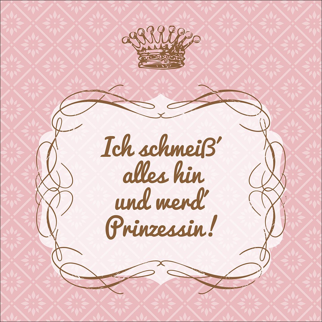 Glasbild Ich werd' Prinzessin