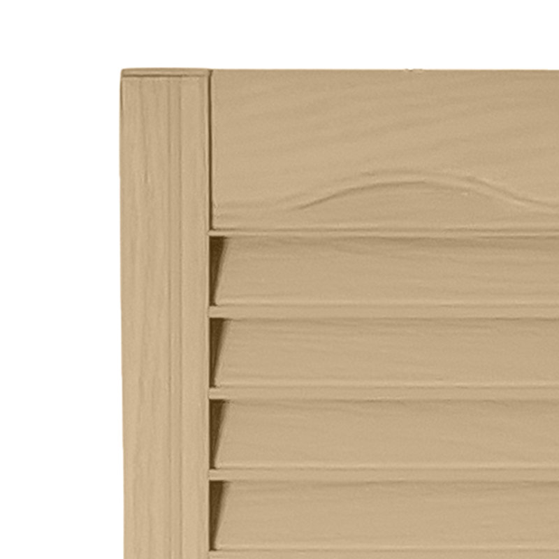 Volet à persiennes sur mesure avec dessus cathédrale, 71", Bois de santal, 7"
