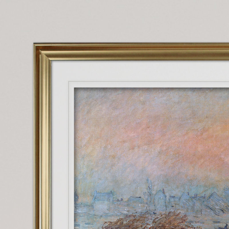 « rectangle soleil de la senne » par claude monet», reproduction de peinture à l’huile, H 20 po x l 24 po x P 1,5 po