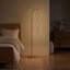 Lampe sur pied arquée 74 po à DEL de 74 po avec finition en laiton doré, anneaux suspendus et gradateur à 3 voies intégré, éclairage intégré-105643822