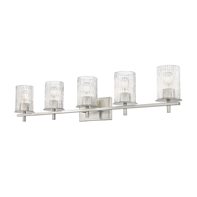 Ensemble de meuble-lavabo 5 lumières Roddrick, Nickel brossé