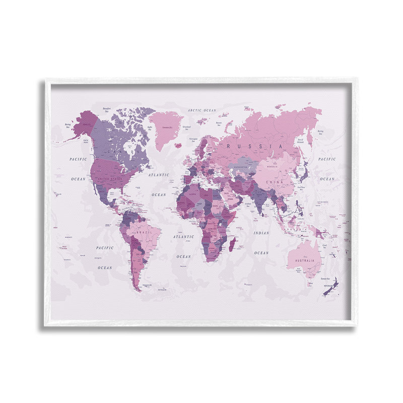 Art giclée sur carte du monde détaillée par Urban Epiphant, Estampe numérique Farmhouse, H 24 po x l 30 po