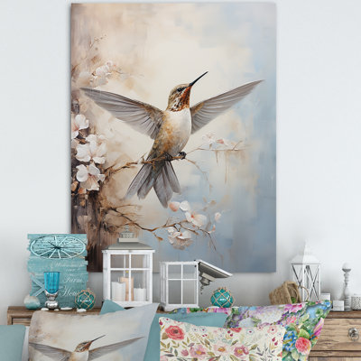 " Fluttering Floral Hummingbird "