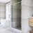 38-42"W X 71"H Aluminum Framed Pivot Shower Door With Magnetic Seal Closure System In Chrome Finish-118307316