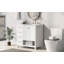 36" Bathroom Vanity with Sink Top, Bathroom Vanity Cabinet with Two Doors and Two Drawers, Solid Wood, Open shelf, MDF Boards, Two Packages-129674992
