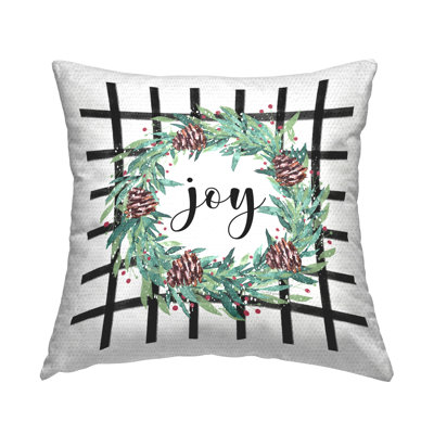 Polyester Throw Square Indoor/Outdoor Pillow Cover & Insert