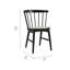 Ensemble de 2 chaises de salle à manger à dossier incurvé Lykke