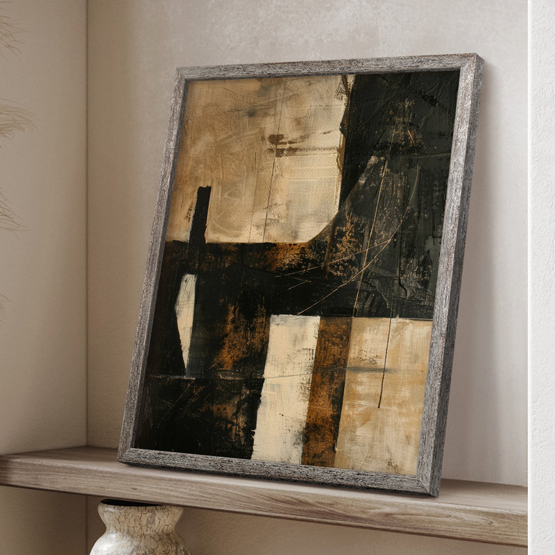ABSTRACT Series CEC XXXVI, reproduction encadrée - bois massif, H 21 po x l 17 po