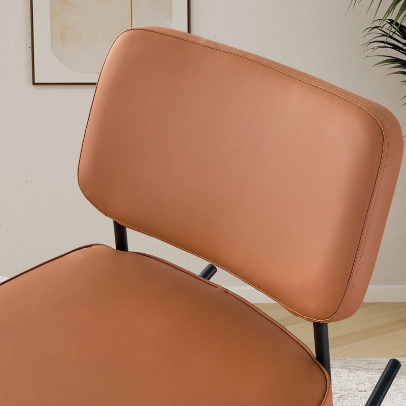 Petite chaise berçante rembourrée, Brun