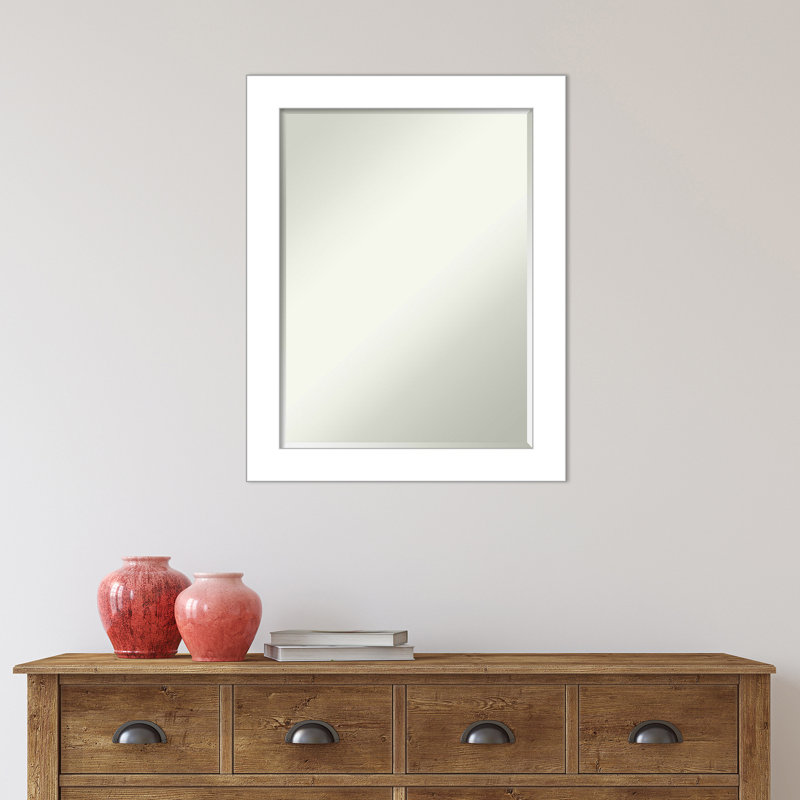 Wood Flat Wall Mirror